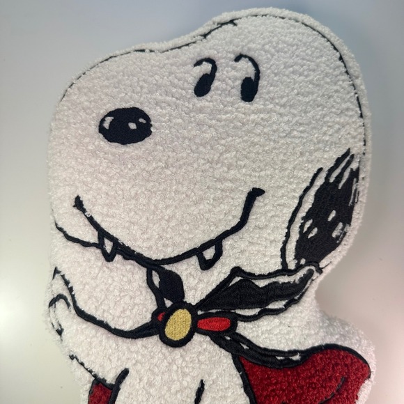 Peanuts Snoopy Dracula Vampire Pillow Halloween Decorative Plush New with Tags - Picture 4 of 11